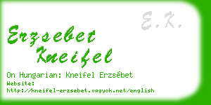 erzsebet kneifel business card